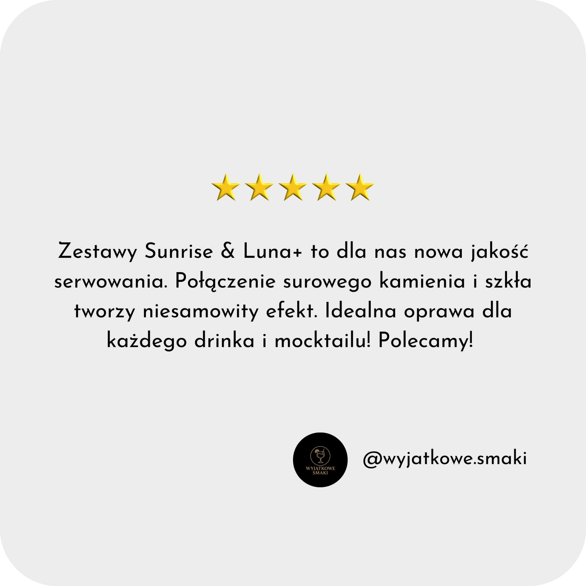 Opinia influencera @wyjatkowe.smaki — 5 gwiazdek — zestawy Sunrise & Luna+